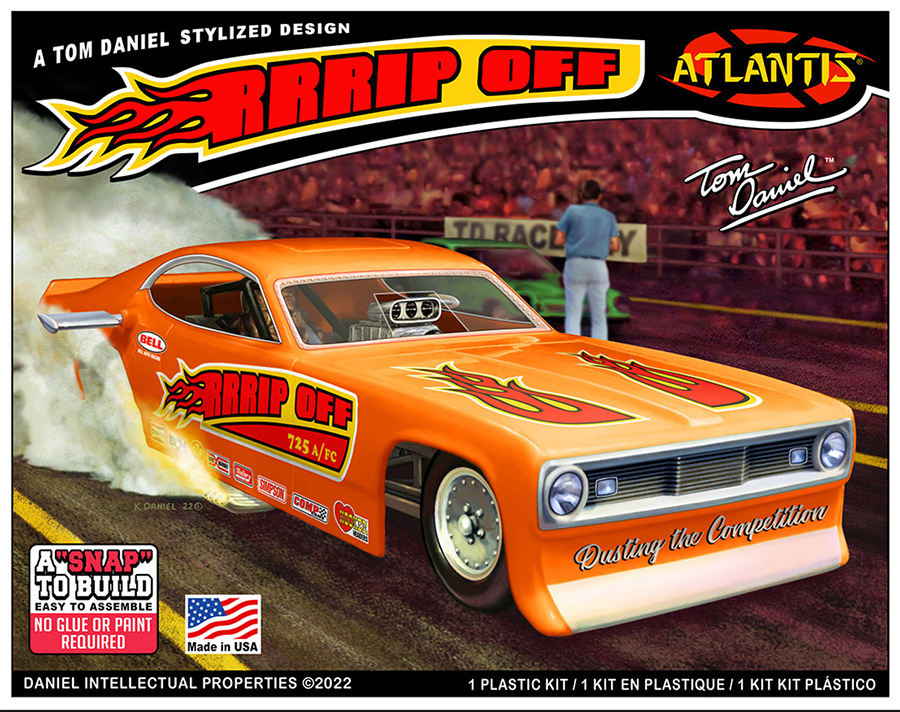 Tom Daniel Rip Off Funny Car 1/32 Scale Model Kit Monogram Re-Issue by Atlantis RRRip-Off - Click Image to Close