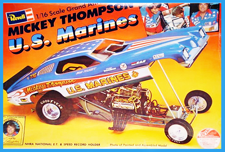 Mickey Thompson U.S. Marines Funny Car Extra Large 1/16 JUMBO Model Kit - Click Image to Close