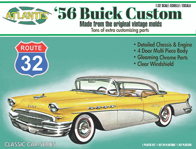 Buick 1956 Custom 1/32 Scale Model Kit by Atlantis - Click Image to Close