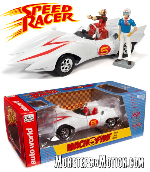 Speed Racer Mach 5 1/18 Scale Diecast Vehicle Replica - Click Image to Close