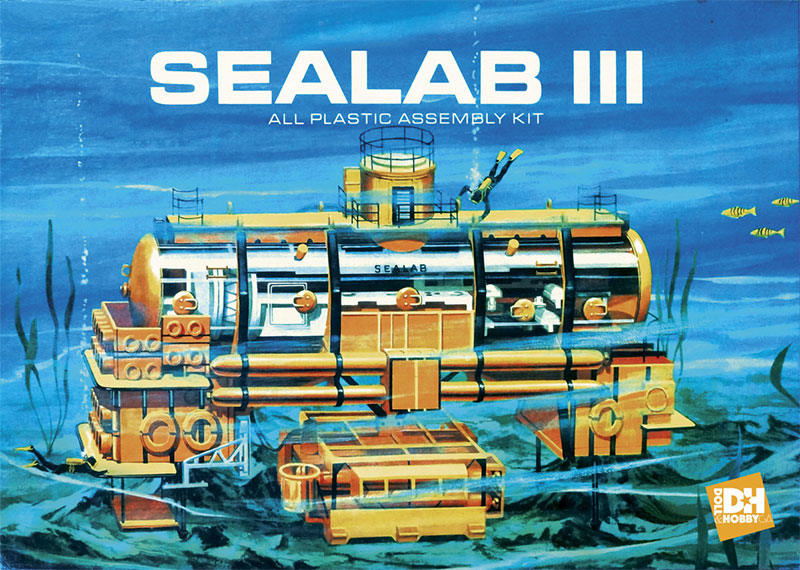 Sealab III U.S Navy Plastic Model Kit 1970 Aurora Re-Issue - Click Image to Close
