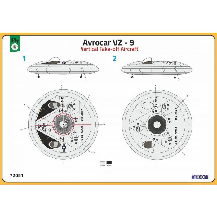 Avrocar VZ-9 VTOL A/C 1/72 Scale Model Kit - Click Image to Close