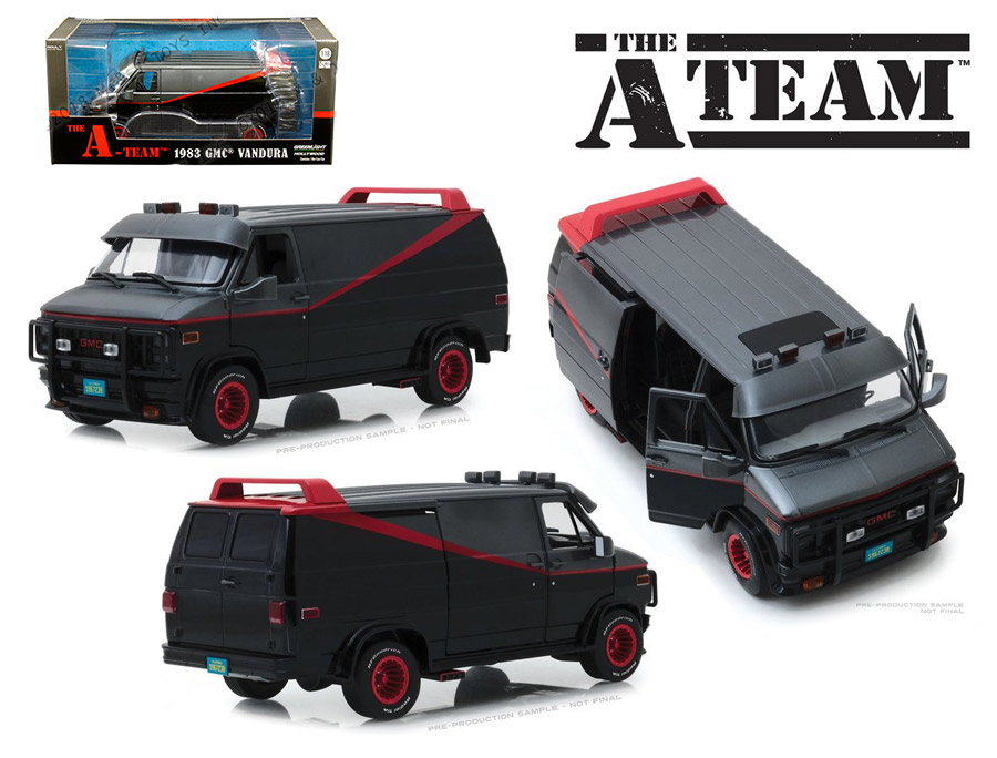 A-Team 1983 TV Series GMC Vandura 1/18 Scale Diecast Replica Mr. T's Van - Click Image to Close