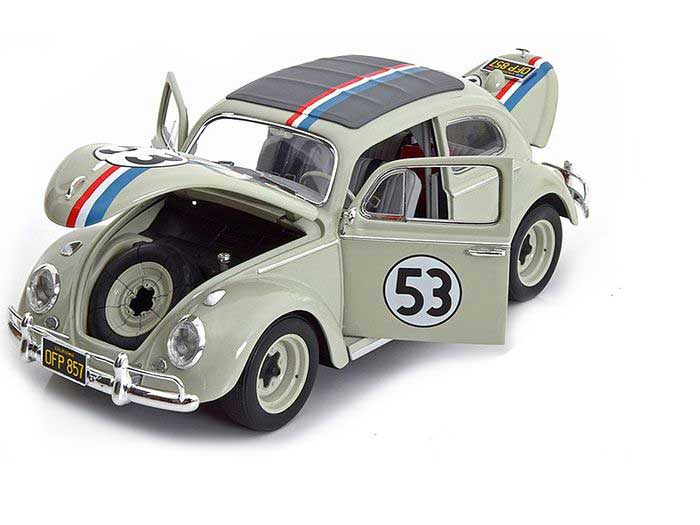 Herbie the Love Bug 1962 Volkswagen Bug Hot Wheels Elite 1:18 Scale Die-Cast Vehicle - Click Image to Close