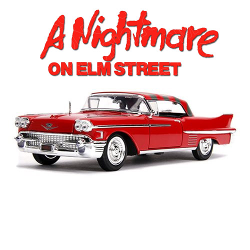 Nightmare on Elm Street 1958 Cadillac 1/24 Scale Series 62 Diecast Replica with Freddy Krueger Figure - Click Image to Close