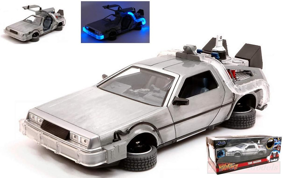 Back to the Future Part II Delorean Time Machine 1/24 Scale Replica with Lights - Click Image to Close