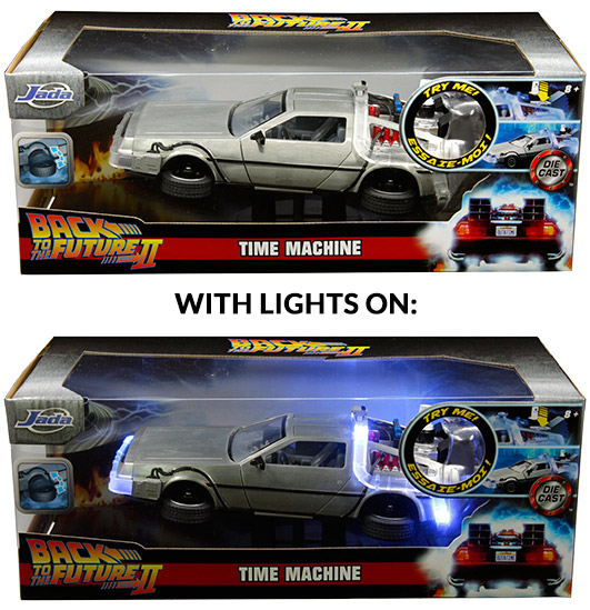 Back to the Future Part II Delorean Time Machine 1/24 Scale Replica with Lights - Click Image to Close