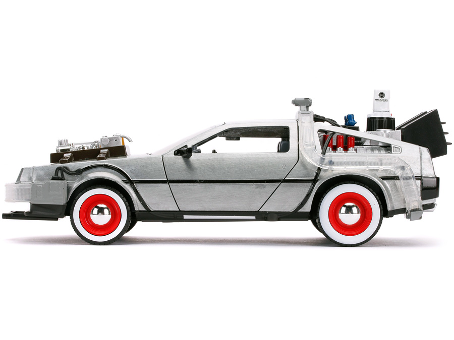 Back To The Future Part III Time Machine 1/24 Scale Diecast Vehicle with Lights - Click Image to Close