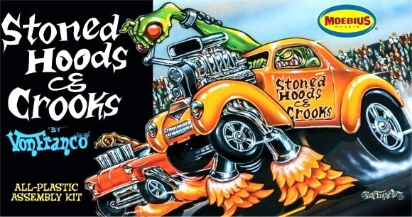 Stoned Hoods & Crooks 1/25 Scale Hot Rod Model Kit by Von Franco - Click Image to Close