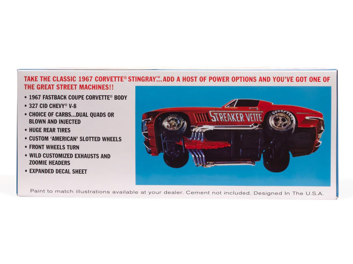 Chevy 1967 Corvette Stingray "Streaker Vette" 1/25 Scale Model Kit by MPC - Click Image to Close