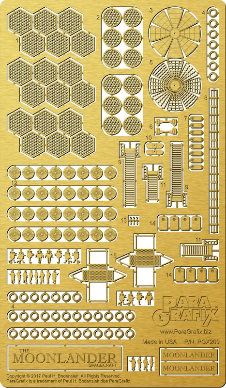 Moonlander 1/350 Scale Model Kit Photoetch Detail Set - Click Image to Close