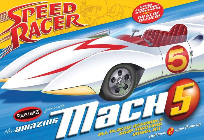 Speed Racer Mach 5 1/25 Scale SNAP Model Kit by Polar Lights - Click Image to Close