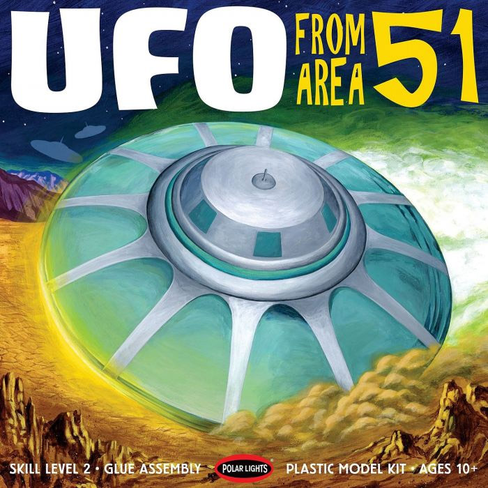 Area 51 UFO 1/48 Scale Model Kit Lindberg/Testors Re-Issue by Polar Lights - Click Image to Close