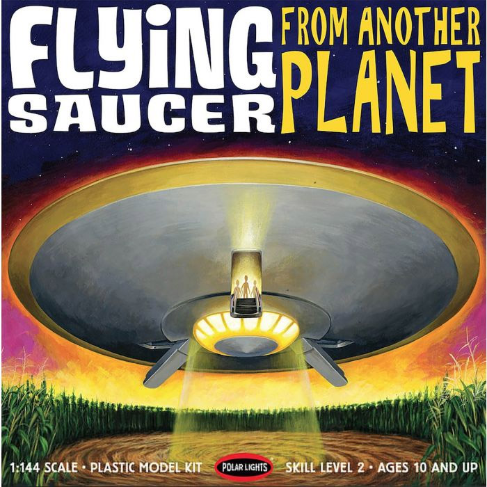 Classic Flying Saucer From Another Planet 12 Inch Model Kit by Polar Lights - Click Image to Close
