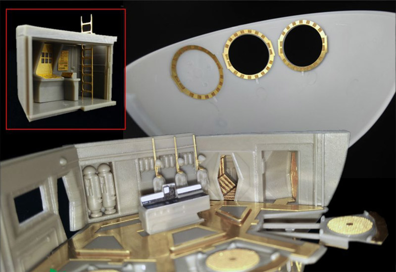 2001: A Space Odyssey Discovery 1/144 Scale Hangar Bay Resin & Photoetch Upgrade Set for Moebius Model Kit - Click Image to Close