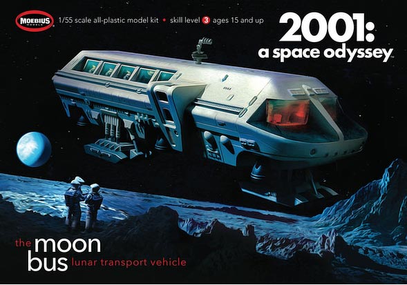 2001: A Space Odyssey AURORA Moon Bus Plastic Model Kit Moebius (Version B) - Click Image to Close