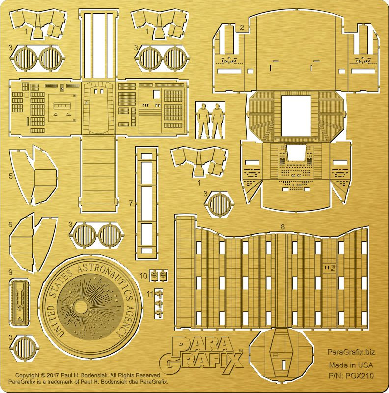 2001: A Space Odyssey Discovery 1/144 Scale Cockpit and Airlock Photoetch Detail Set for Moebius Model Kit - Click Image to Close