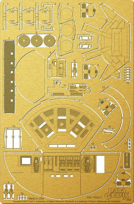 2001: A Space Odyssey Discovery 1/144 Scale Pod Bay Photoetch Detail Set for Moebius Model Kit - Click Image to Close