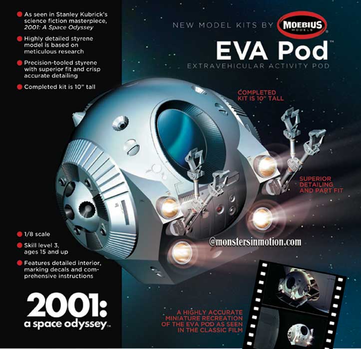 2001: A Space Odyssey EVA Pod 1/8 Scale Model Kit Moebius - Click Image to Close