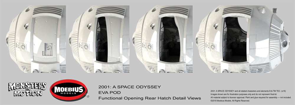 2001: A Space Odyssey EVA Pod 1/8 Scale Model Kit Moebius - Click Image to Close