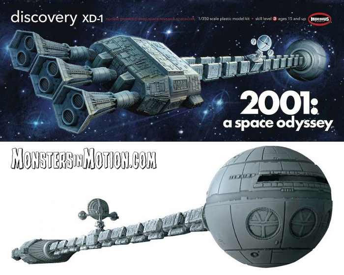 2001: A Space Odyssey Discovery 1/350 Scale Model Kit by Moebius - Click Image to Close