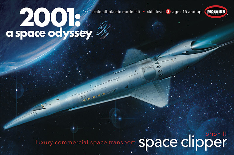 2001: A Space Odyssey Orion Space Clipper 1/72 Scale Model Kit by Moebius - Click Image to Close