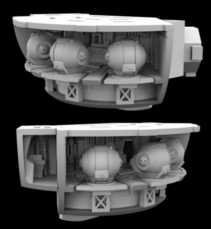 2001: A Space Odyssey Discovery 1/350 Scale Pod Bay Upgrade Set - Click Image to Close