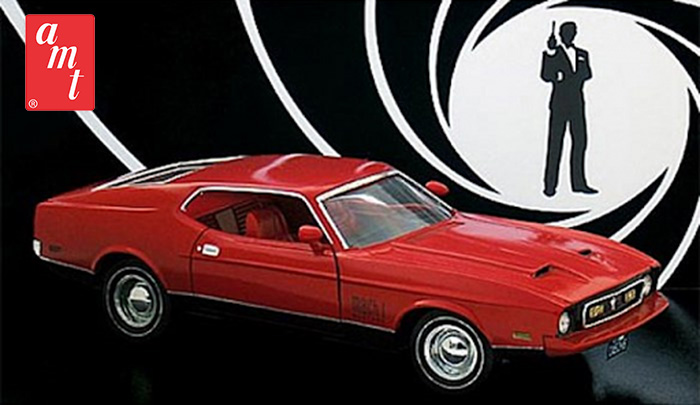 James Bond 007 Diamonds are Forever 1971 Ford Mustang Mach 1 1/25 Scale Model Kit AMT Re-Issue - Click Image to Close