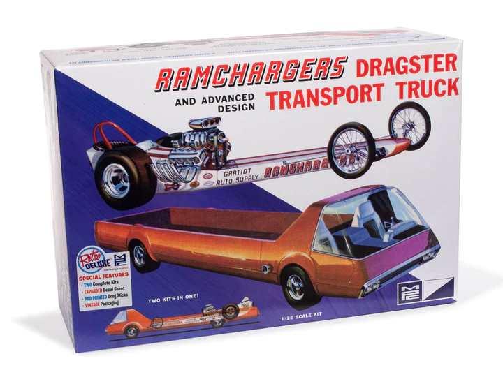 Ramchargers Dragster & Transporter Truck 1/25 Scale Model Kit by MPC - Click Image to Close