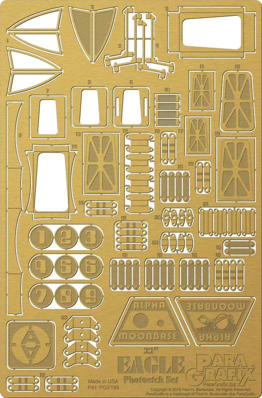 Space 1999 Eagle Transporter 22" Long 1/48th Scale Photoetch Detail Set - Click Image to Close