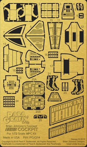 Space 1999 Hawk Spaceship 1/72 Scale Model Kit Photoetch Detail Set - Click Image to Close