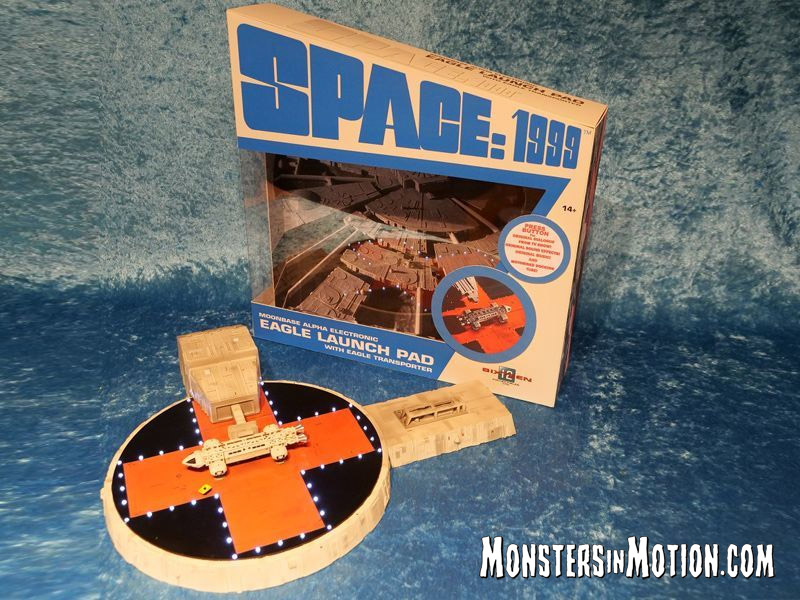 Space 1999 5.5 Inch Electronic Alpha Eagle Launch Pad with Micro Eagle Transporter, Lights and Sound - Click Image to Close