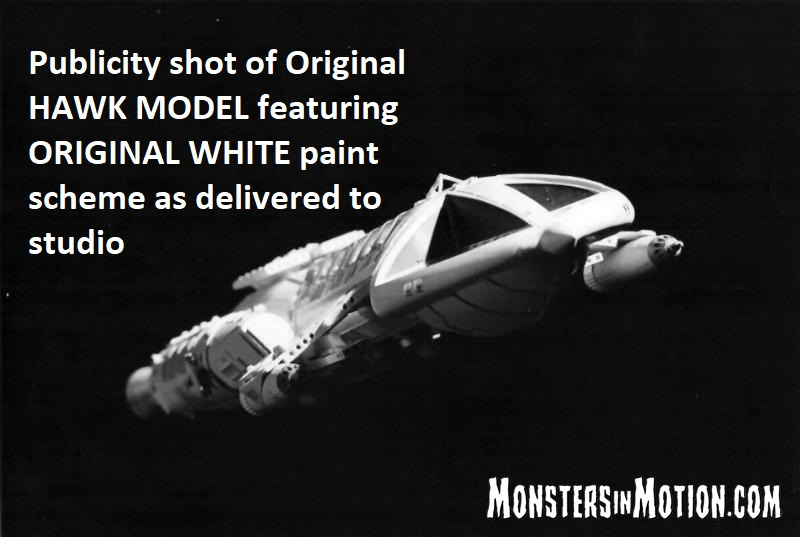 Space 1999 Hawk MK IX Spaceship Wargames Special Edition (White) Version Diecast Warship - Click Image to Close