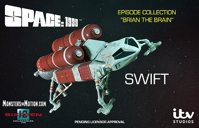 Space 1999 Brian The Brain SWIFT Spacecraft and Launchpad Diecast Replica Deluxe Set by Sixteen 12 - Click Image to Close