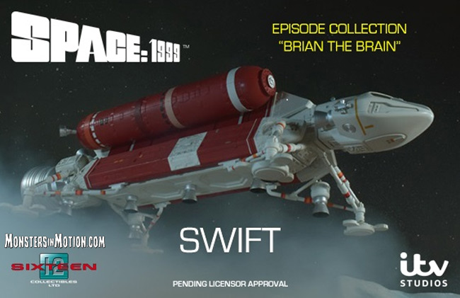 Space 1999 Brian The Brain SWIFT Spacecraft and Launchpad Diecast Replica Deluxe Set by Sixteen 12 - Click Image to Close