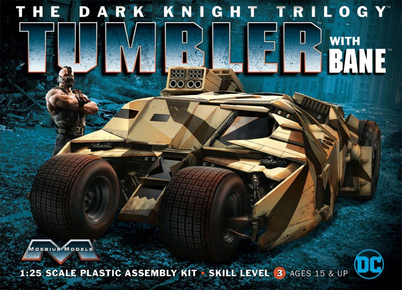 Batman Dark Knight Trilogy Tumbler Batmobile with Bane Model Kit - Click Image to Close