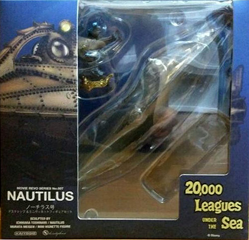 20,000 Leagues Under The Sea 1954 Disney Nautilus Submarine & Mini Vignette Revoltech Figure Set by Kaiyodo - Click Image to Close