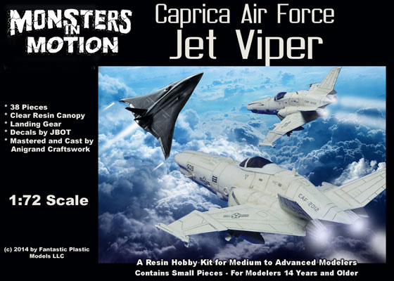 Battlestar Galactica 2003 Caprica Air Force Colonial Jet Viper Resin Model Kit - Click Image to Close