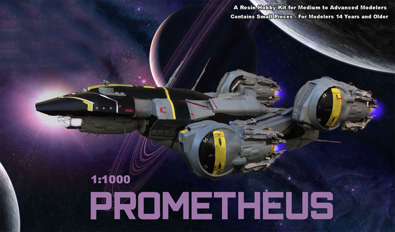 Prometheus 2012 (In-Flight Version) 1/1000 Scale Model Kit - Click Image to Close