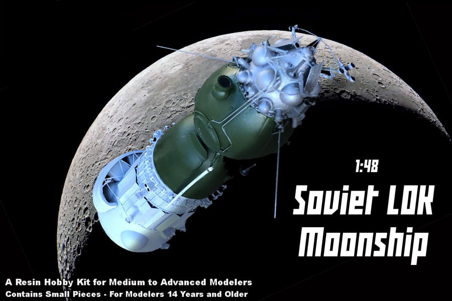 Soviet LOK Moon Ship (1970) 1/48 Scale Model Kit - Click Image to Close