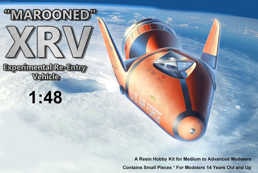 Marooned 1968 XRV Experimental Re-Entry Vehicle 1/48 Scale Model Kit - Click Image to Close