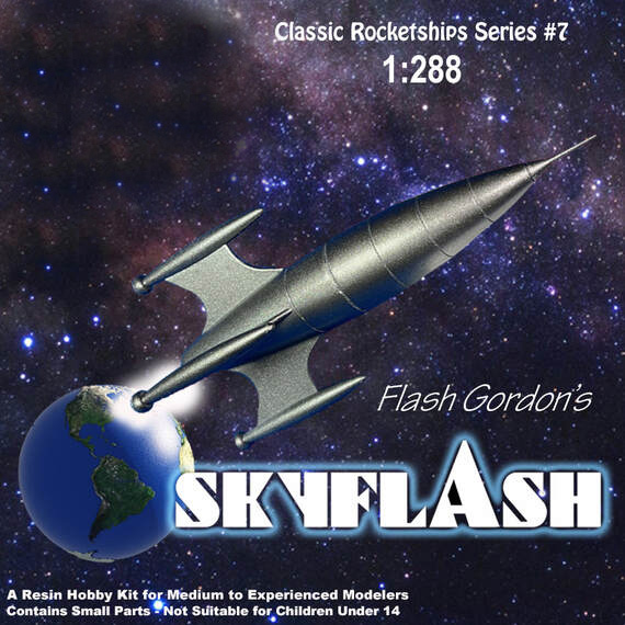 Flash Gordon 1954 SkyFlash Rocket 1/288 Scale Model Kit - Click Image to Close
