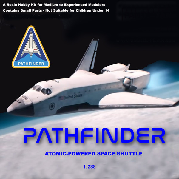 For All Mankind Pathfinder Atomic Space Shuttle 1/288 Scale Model Kit - Click Image to Close