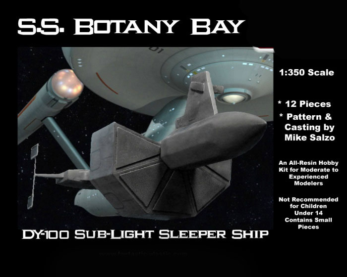 S.S. Botany Bay 1/350 Scale Sub-Light Sleeper Ship Model Kit - Click Image to Close