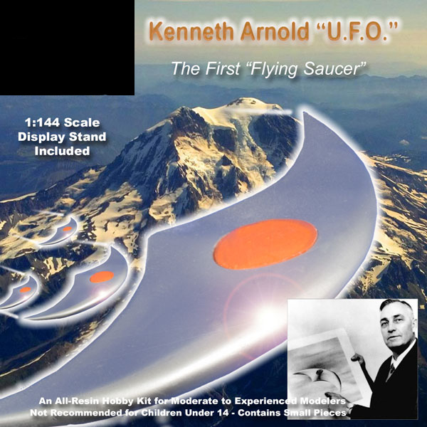 First Flying Saucer Kenneth Arnold UFO 1947 1/144 Scale Model Kit - Click Image to Close