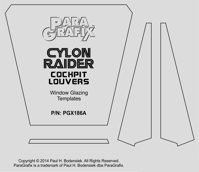 Battlestar Galactica 1978 Cylon Raider 1/32 Scale Model Louver Upgrade Set for Moebius - Click Image to Close