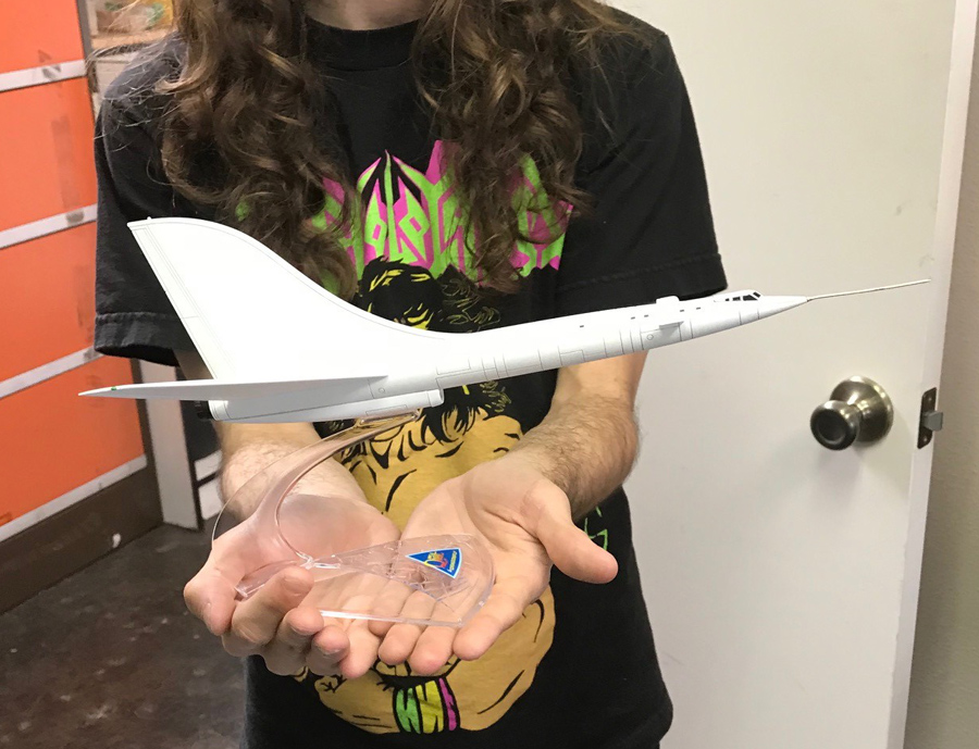 Jonny Quest Dr. Quest Dragonfly SST Jet Airplane FINISHED DISPLAY Johnny - Click Image to Close