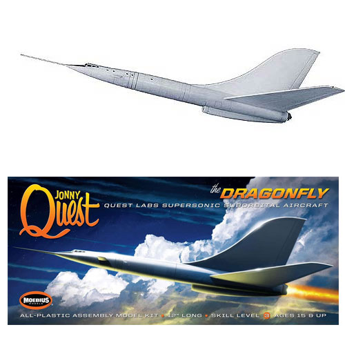 Jonny Quest Dr. Quest Dragonfly SST Jet Airplane Model Kit Johnny Quest - Click Image to Close