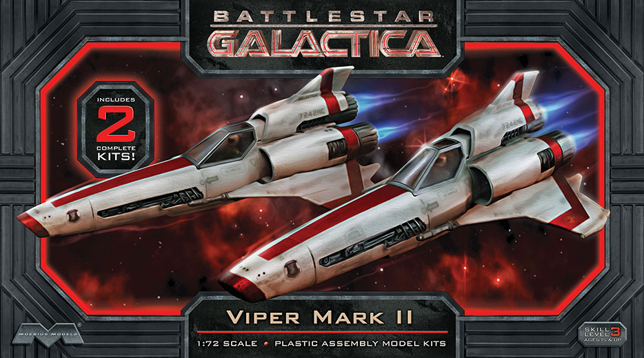 Battlestar Galactica 2003 Colonial Viper MK II 1/72 Scale Model Kit 2 Pack OOP Battlestar Galactica 2003 Colonial Viper MK II 1/72 Scale Model Kit 2 Pack OOP