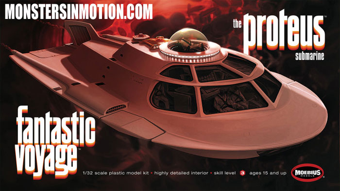 Fantastic Voyage 1/32 Scale Proteus with Interior Model Kit by Moebius - Click Image to Close